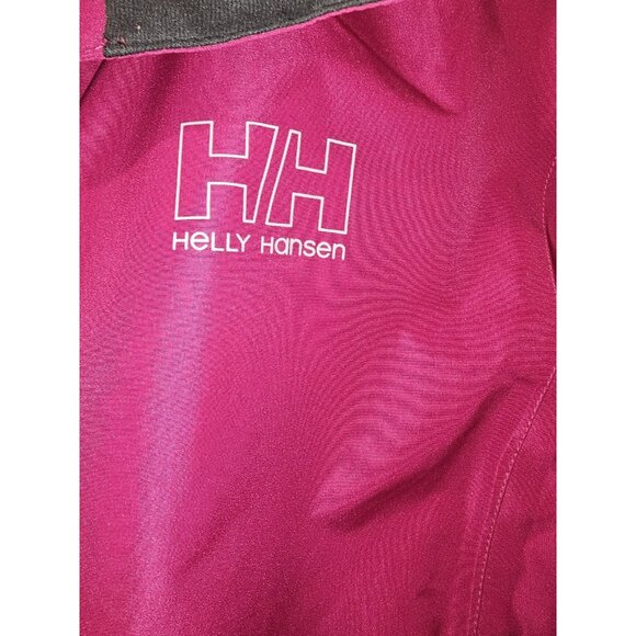 Helly Hansen Women's Jacket Hood Fuchsia Pink MED Outdoor Hiking Walking - Picture 10 of 11